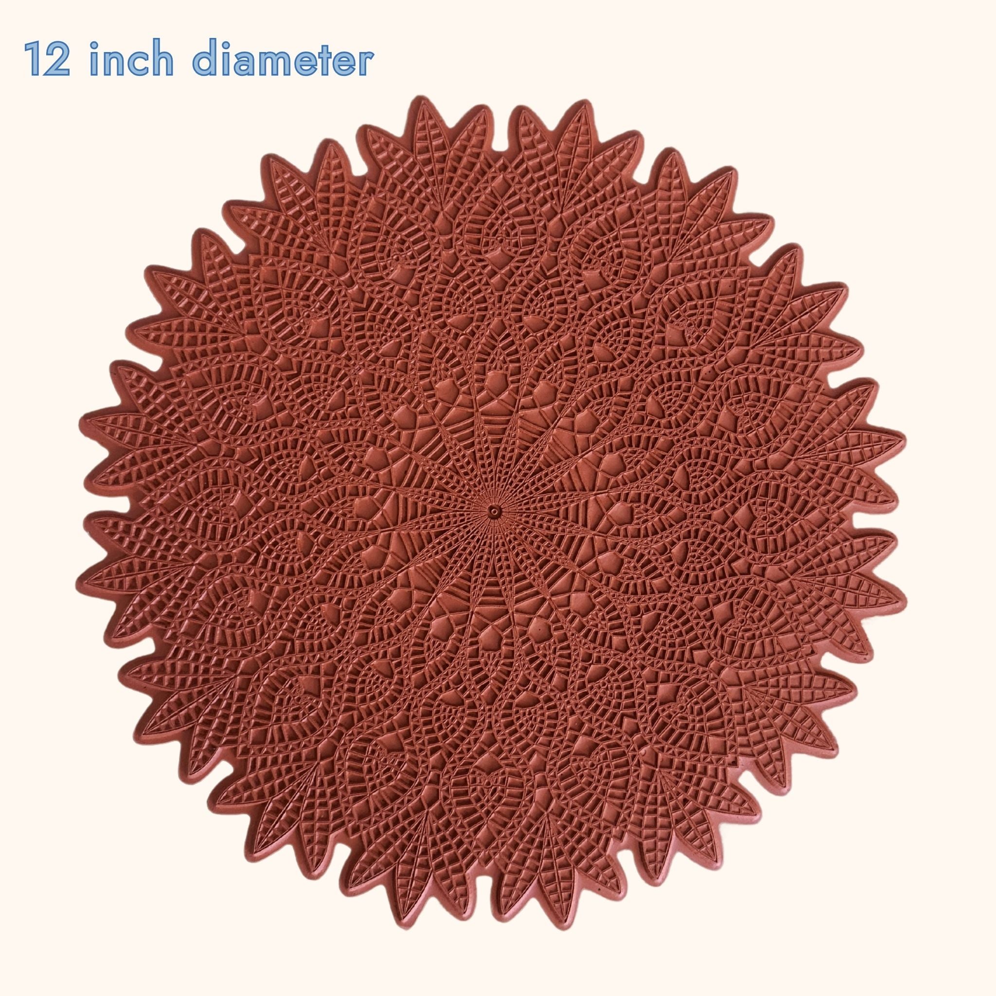 12" - Solar Radiance - Mandala Texture Mat #2