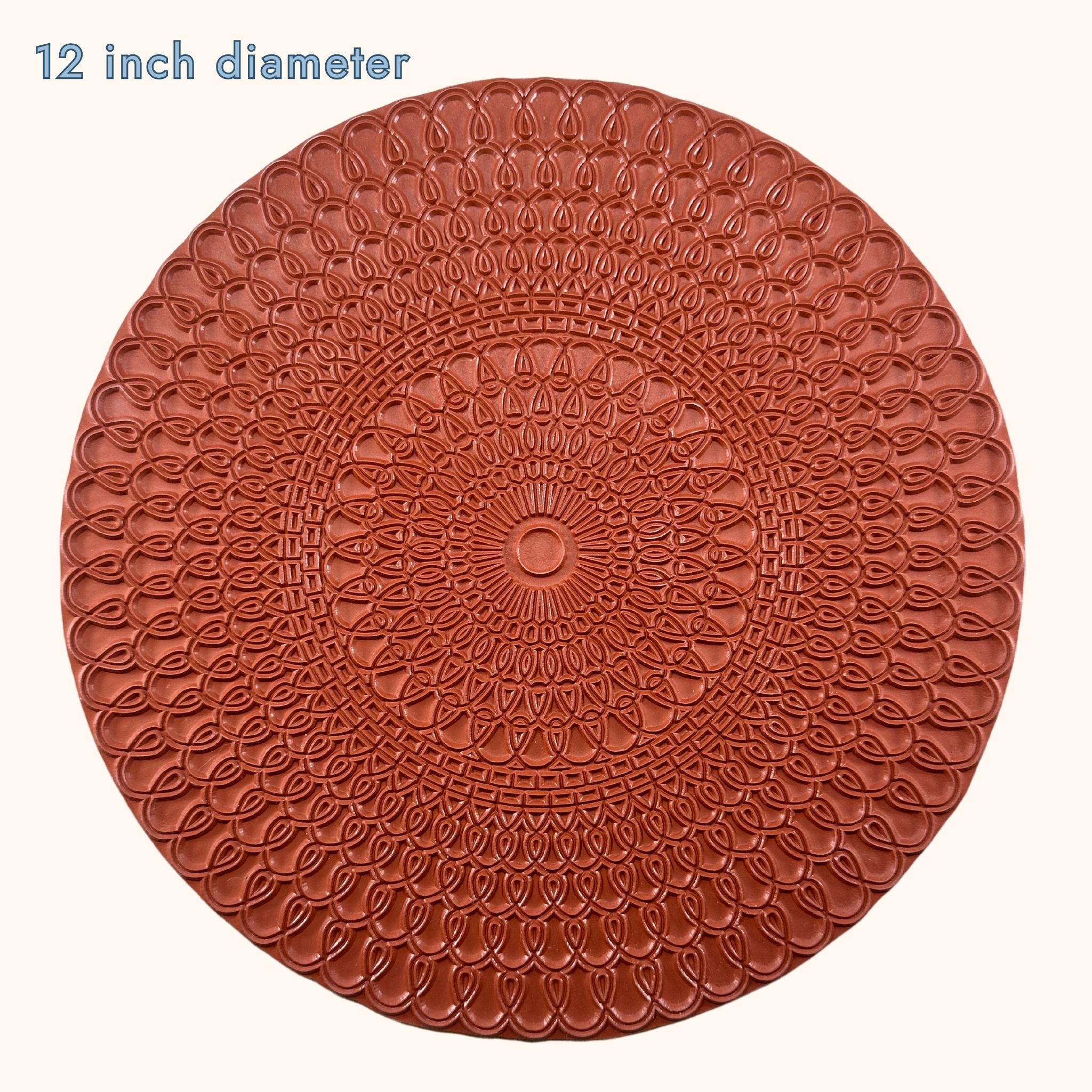 12" Serenity Spiral - Mandala Texture Mat #1