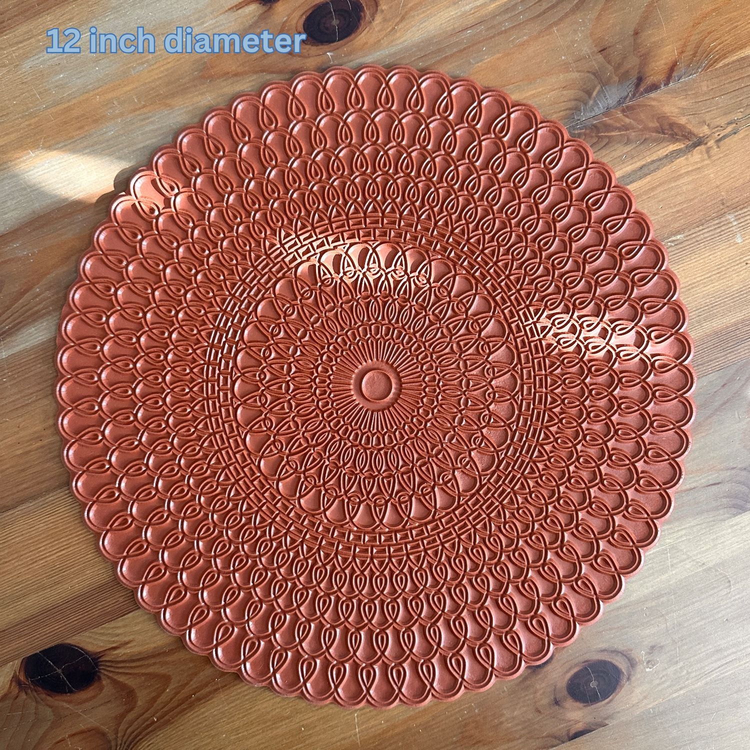 Serenity Spiral - Mandala Texture Mat #1 - Set of Two (8" + 12")
