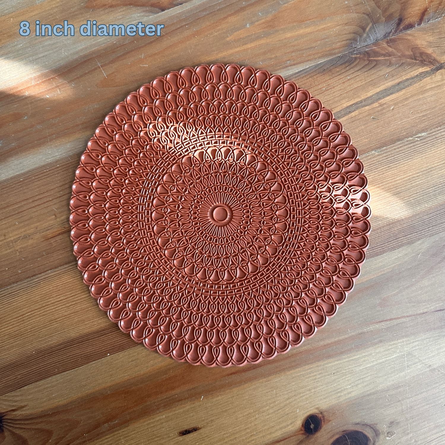 Serenity Spiral - Mandala Texture Mat #1 - Set of Two (8" + 12")