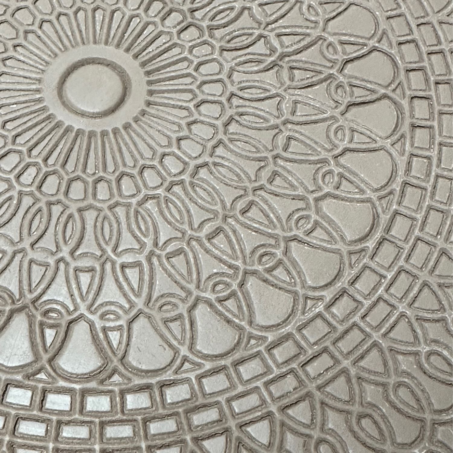 Serenity Spiral - Mandala Texture Mat #1 - Set of Two (8" + 12")