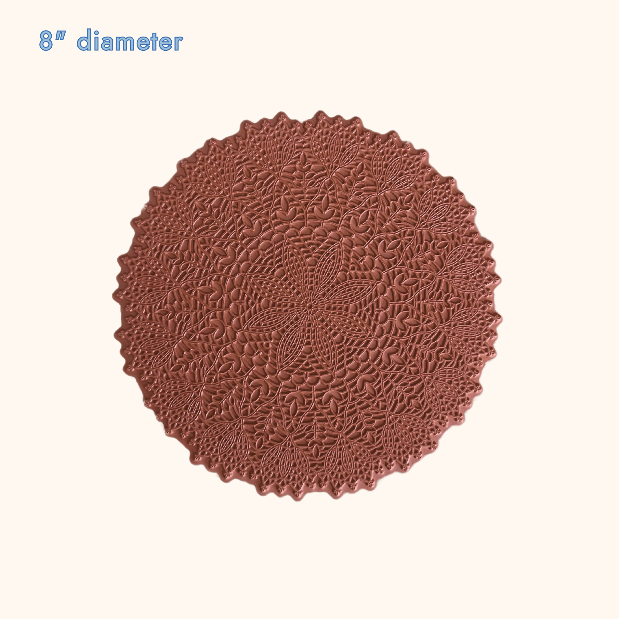 8" - Floral Rhapsody - Mandala Texture Mat