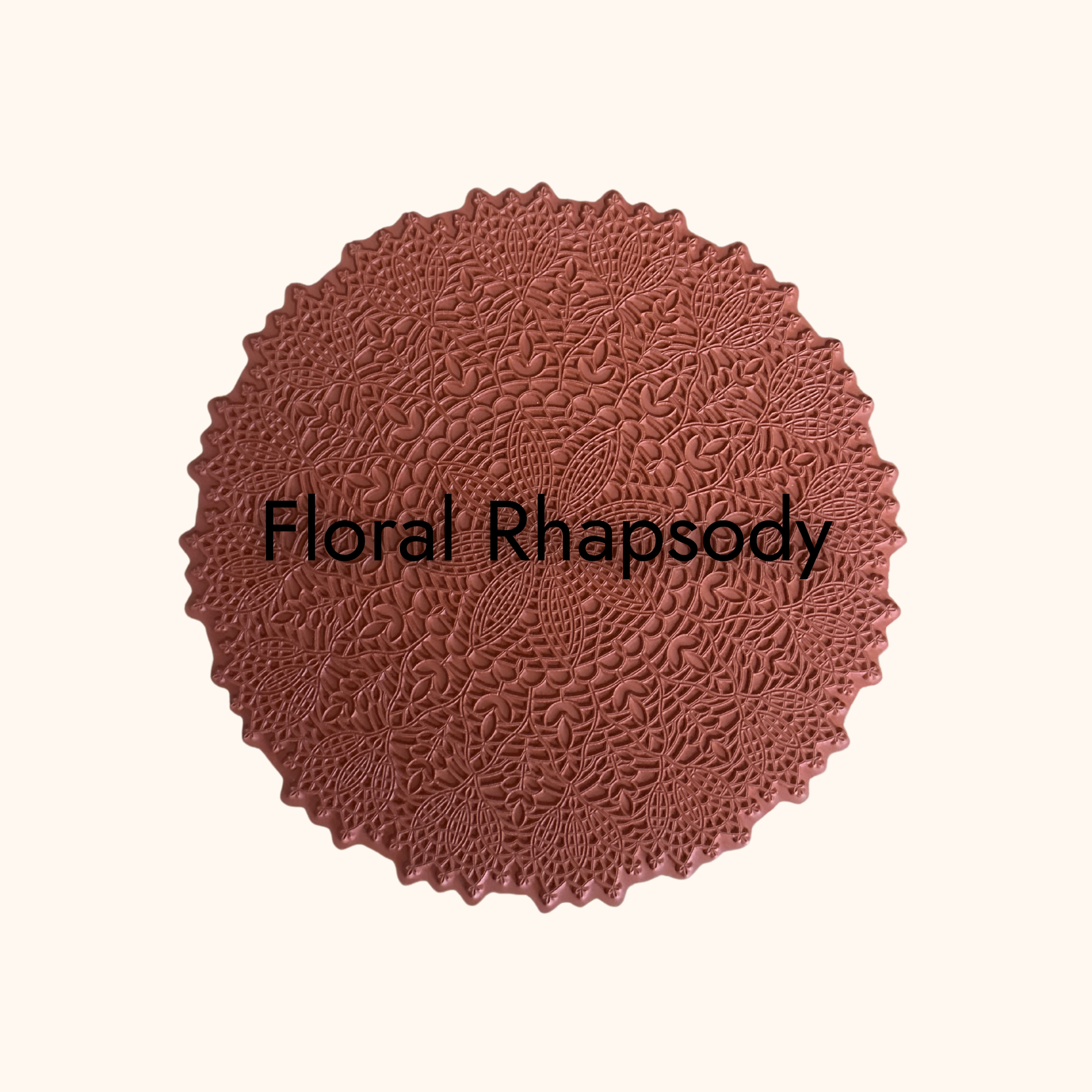 8" - Mandala Texture Mat Set - Set of 3 (1 x Serenity Spiral; 1x Solar Radiance; 1x Floral Rhapsody)