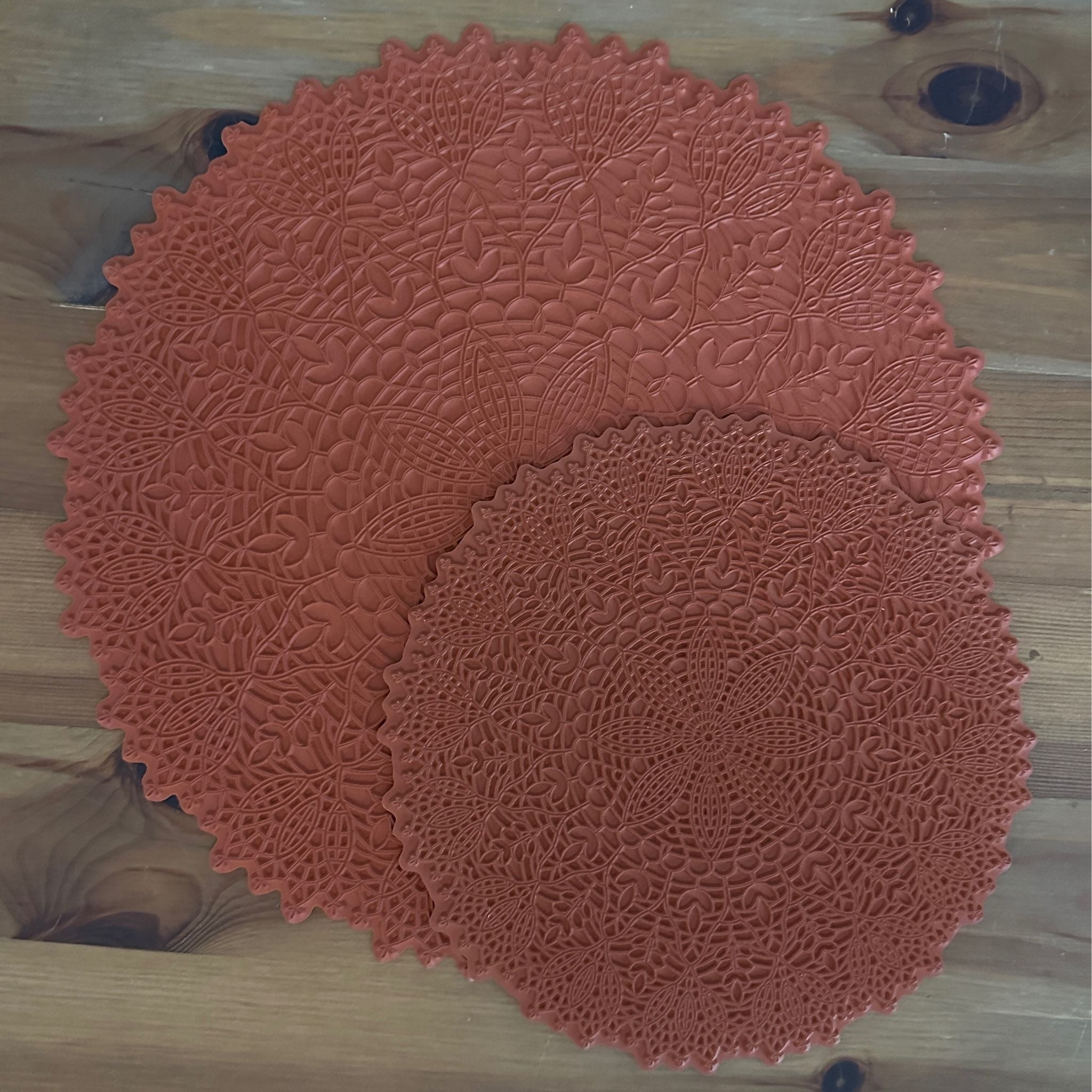 Floral Rhapsody - Mandala Texture Mat - Set of 2 (8" + 12")