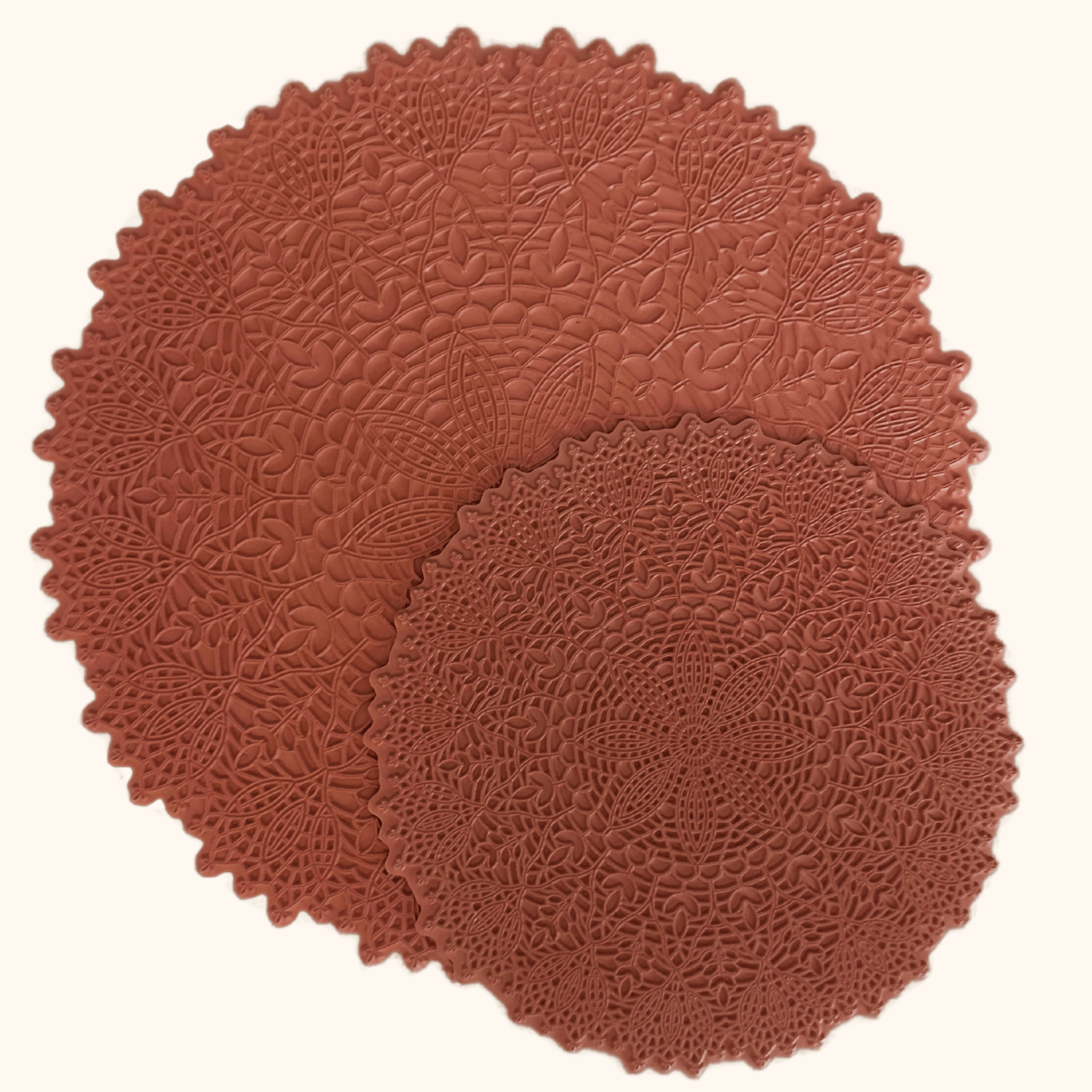 Floral Rhapsody - Mandala Texture Mat - Set of 2 (8" + 12")