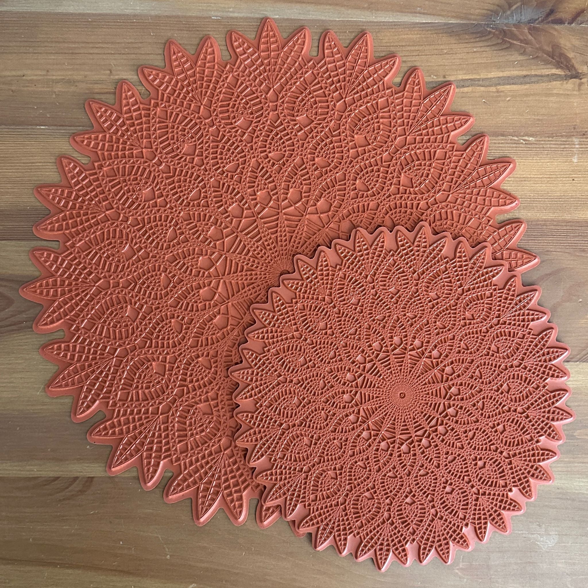 Solar Radiance - Mandala Texture Mat #2 - Set of Two (8" + 12")