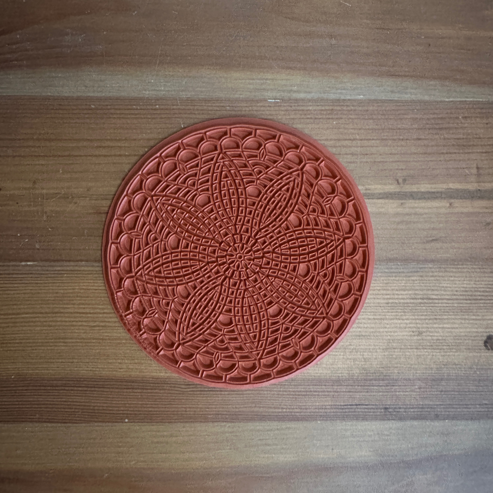 4.25" - Floral Rhapsody Mandala Texture Mat