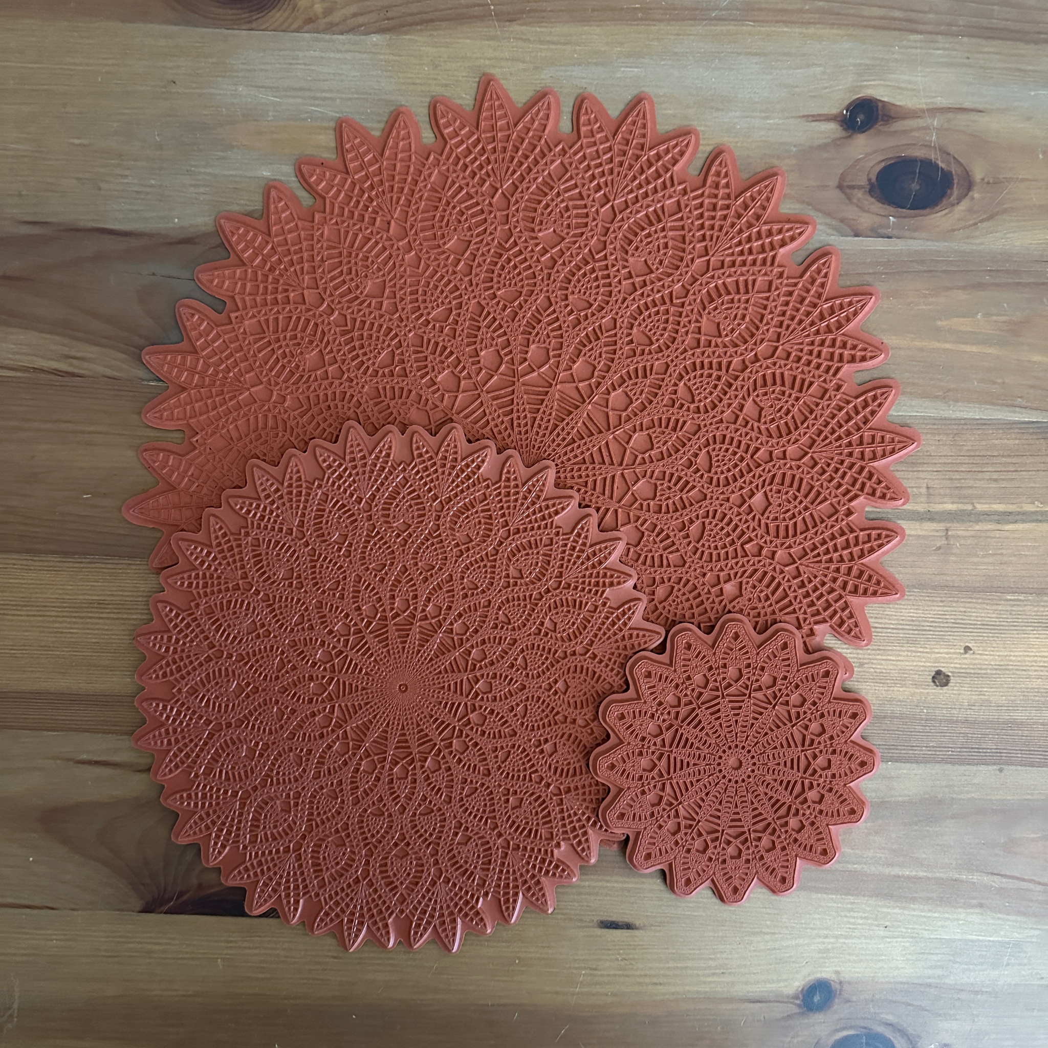 Solar Radiance - Mandala Texture Mat - Set of 3 (4.25" + 8" + 12")